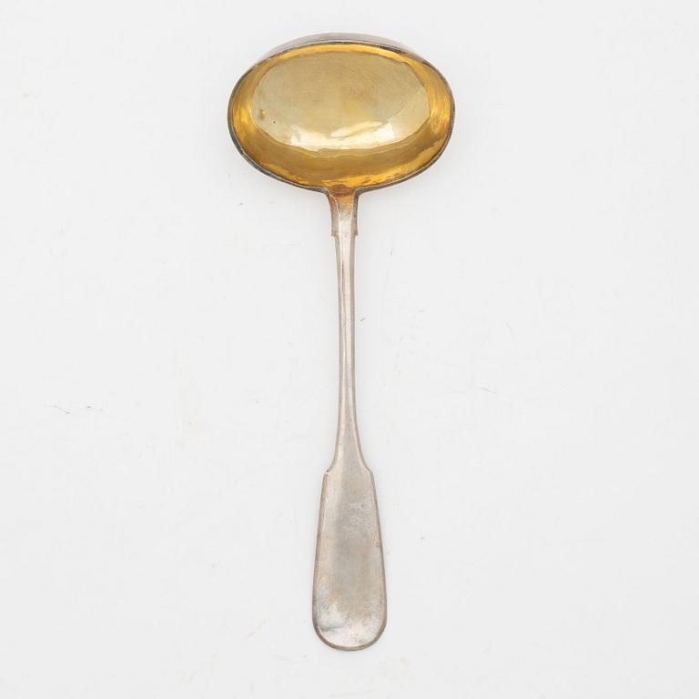 A Russian silver ladle, silver, Moscow 1869.