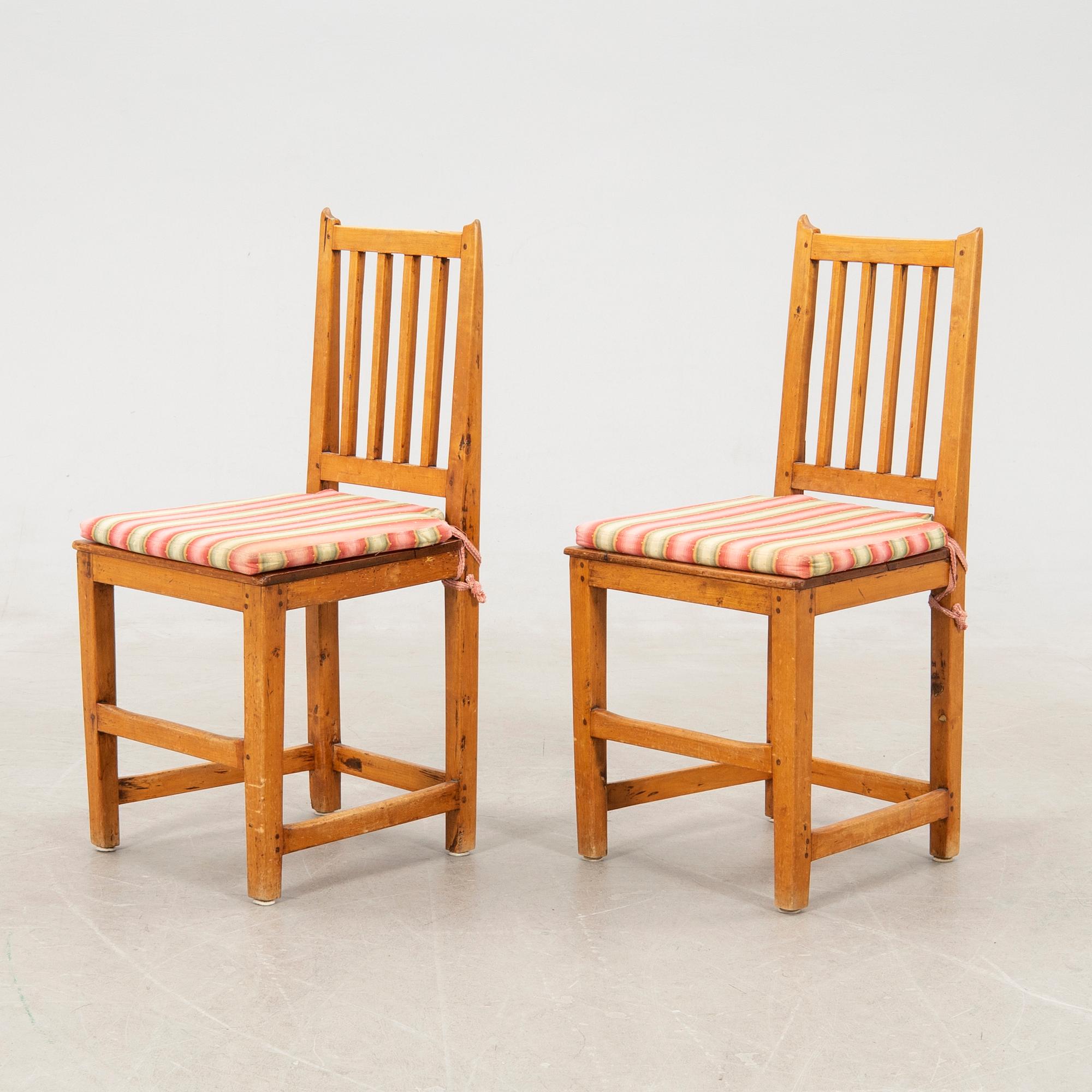 Chairs a pair possibly Gotland first half of the 19th century.