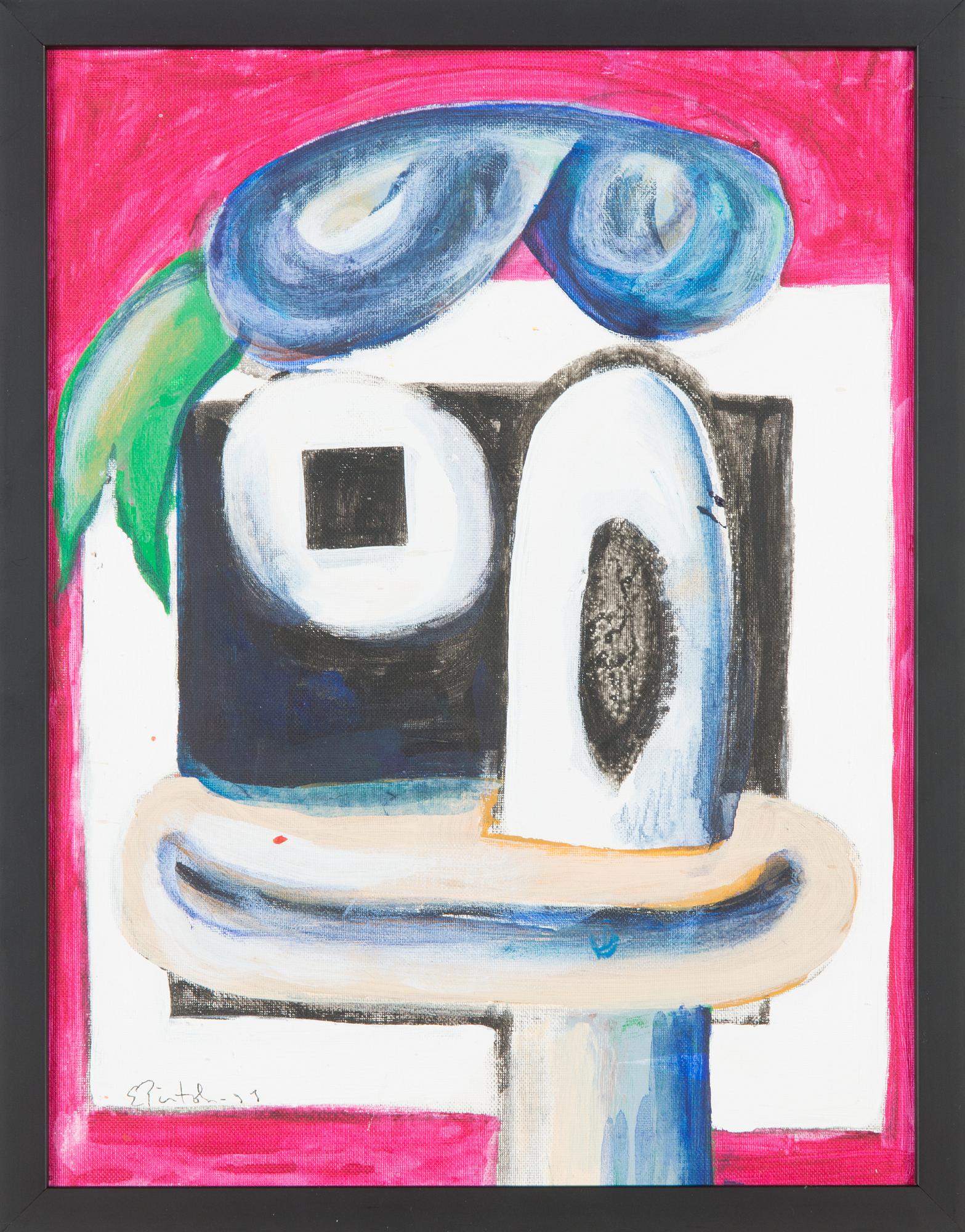 Erkki Pirtola, oil on board, signed and dated -91.