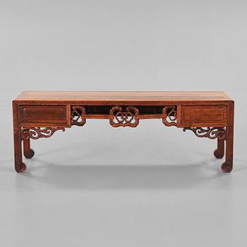 157. A Chinese hardwood low table, early 20th Century.