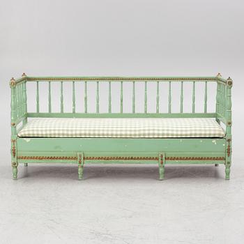 A Gustavian sofa, Sweden, around 1800.