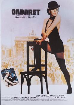 A vintage movie poster, 'Cabaret', 1972.
