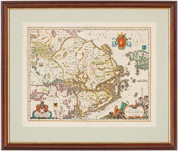 Willem Janszoon Blaeu · KARTA, "Ducatis Uplandia", Willem Janszoon Blaeu, omkring 1600-talets mitt.