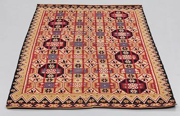 TÄCKE, rölakan, ca 190,5-193 x 115-116 cm, Skåne 1800-talets förra hälft, broderad signatur KPD 1822.