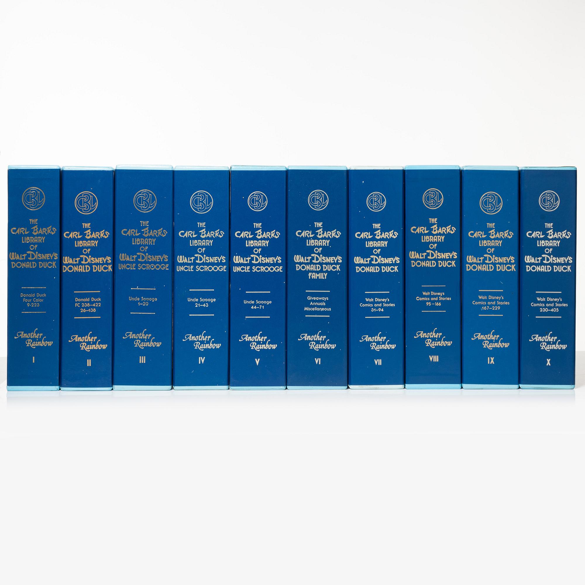 Carl Barks library, 30 volumes, Walt Disney, another Rainbow Publishing, USA. 1980's.