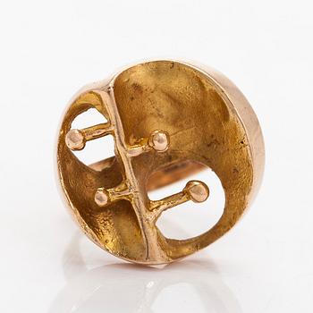 Ring, 14K gold, Tammen Koru, Turku 1970.