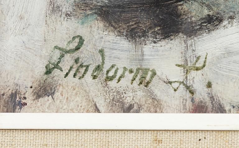 Lindorm Liljefors, Arctic fox on stone.