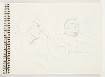 Lotte Laserstein, 4 skissböcker med blyertsteckningar.