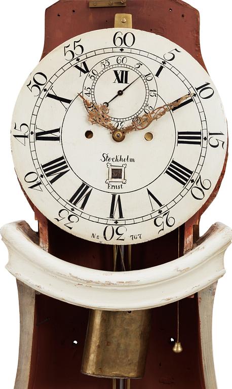 A Swedish Rococo commode long case clock by P Ernst circa 1767.