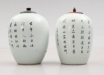 BOJANER, 2 st, porslin, ostindiska, 1900-tal.