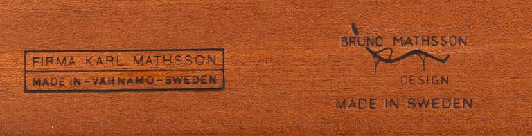 A teak and birch 'Maria Flap' gate leg table by Bruno Mathsson for Karl Mathsson.