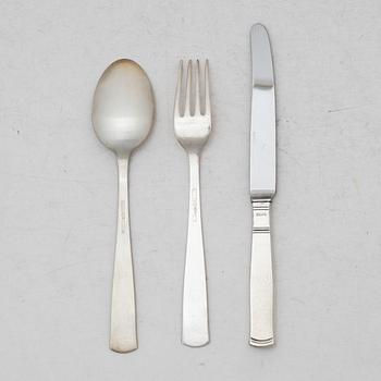 Jacob Ängman, A Swedish silver cutlery set, 'Rosenholm', GAB, Stockholm and Eskilstuna, some 1992 (30 pieces).