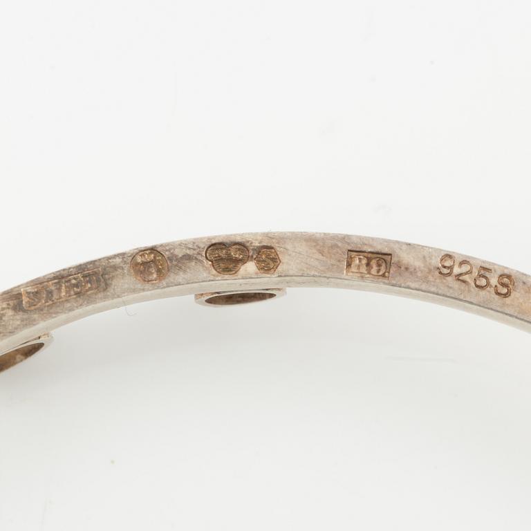 Lars Arby, three arm rings, sterling silver, Gothenburg 1967.