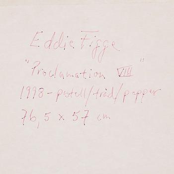 EDDIE FIGGE, pastel and assemblage, signed and dated 1998.
