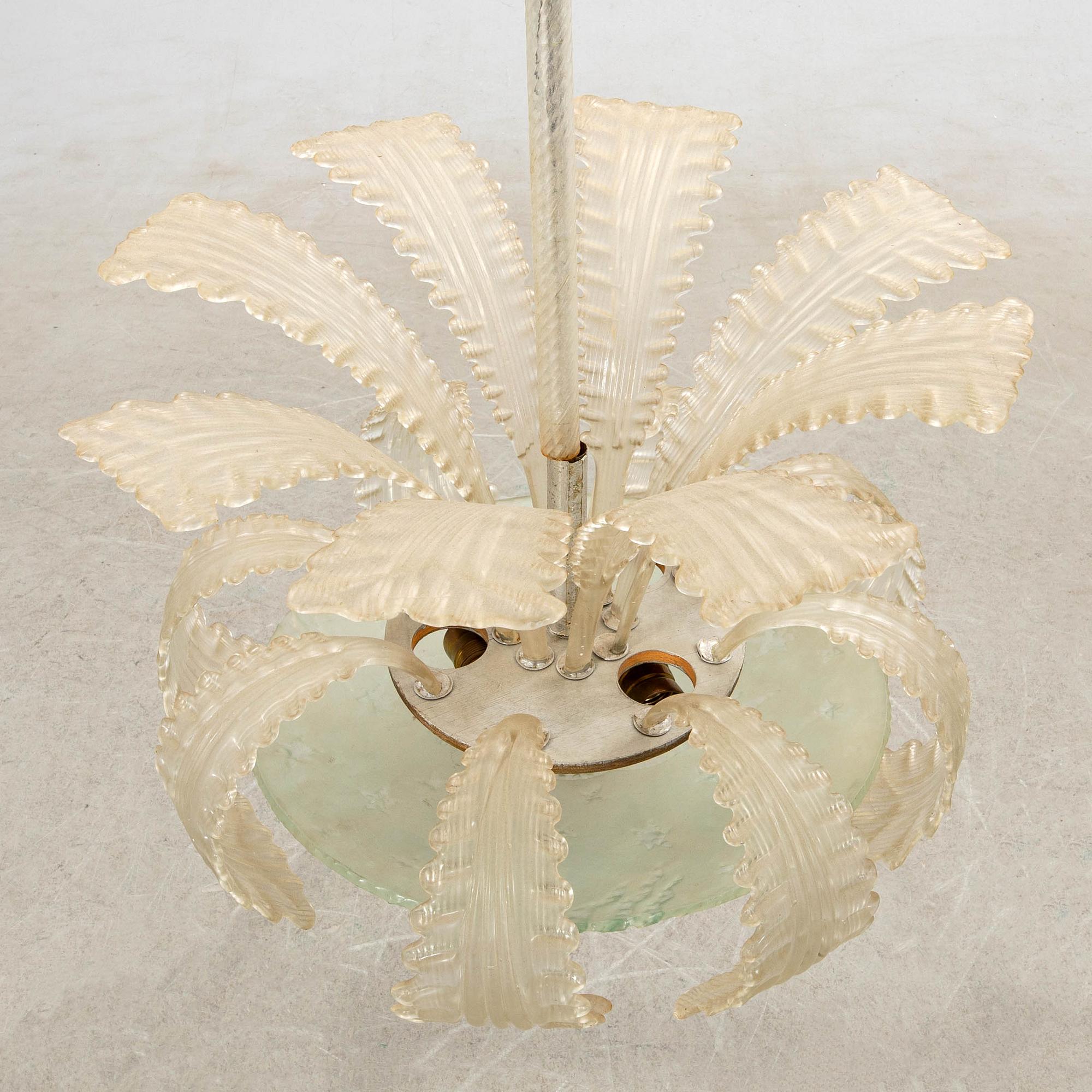 Taklampa, möjligen Orrefors, 1900-talets mitt.