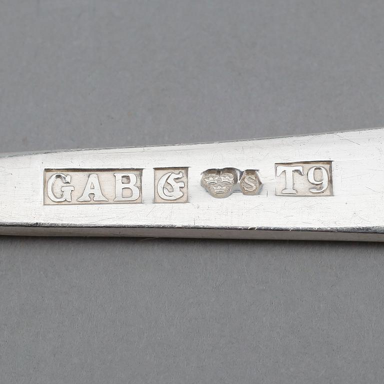 BESTICK, silver, "Rosenholm", GAB, Stockholm 1970-tal. Vikt med stålblad ca 1702 gram.