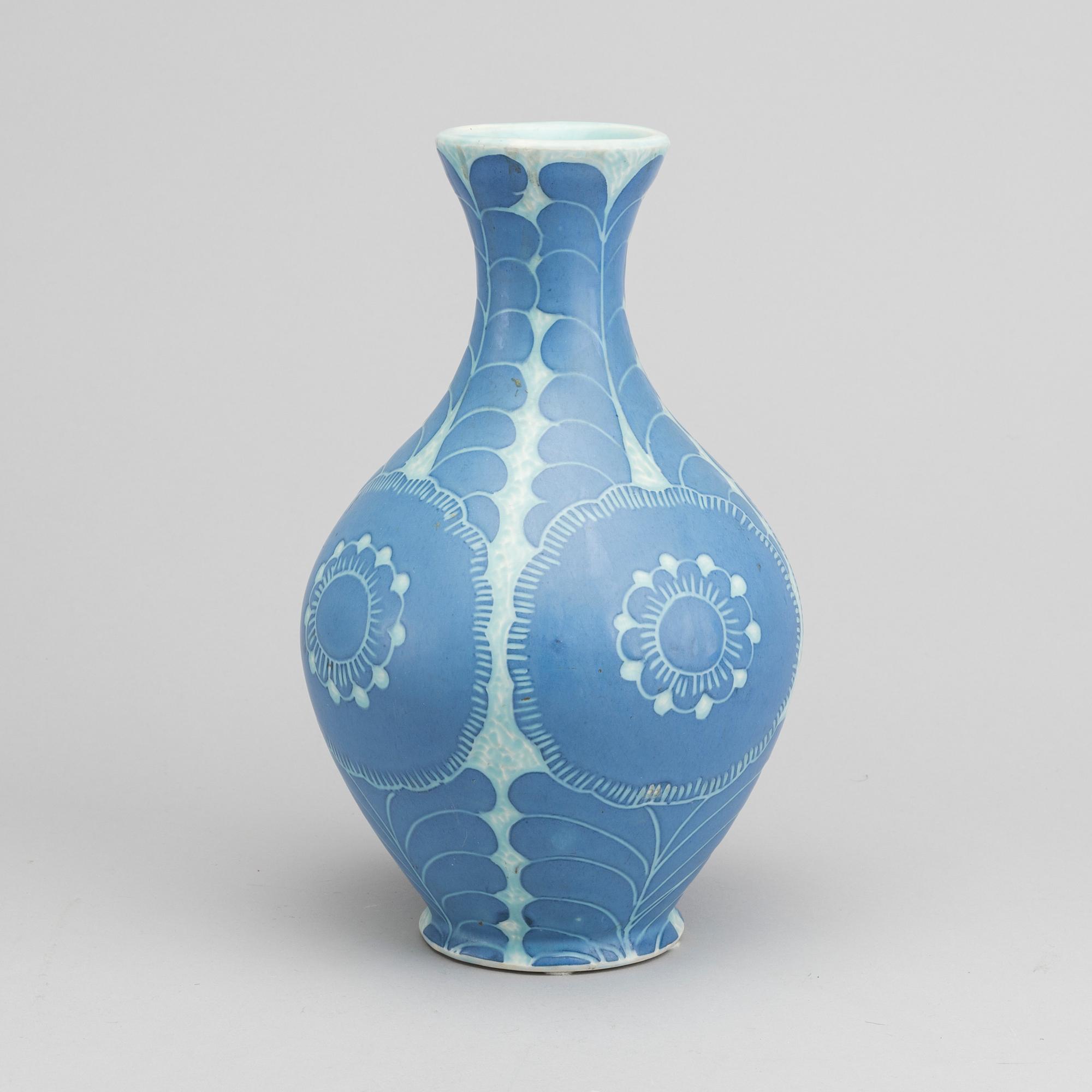 JOSEF EKBERG, vas, stengods, Gustavsberg, 1918.