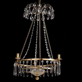 LJUSRING, för fyra ljus, 1800-talets början. Sengustaviansk.