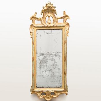 A MIRROR, rococo 18th century.