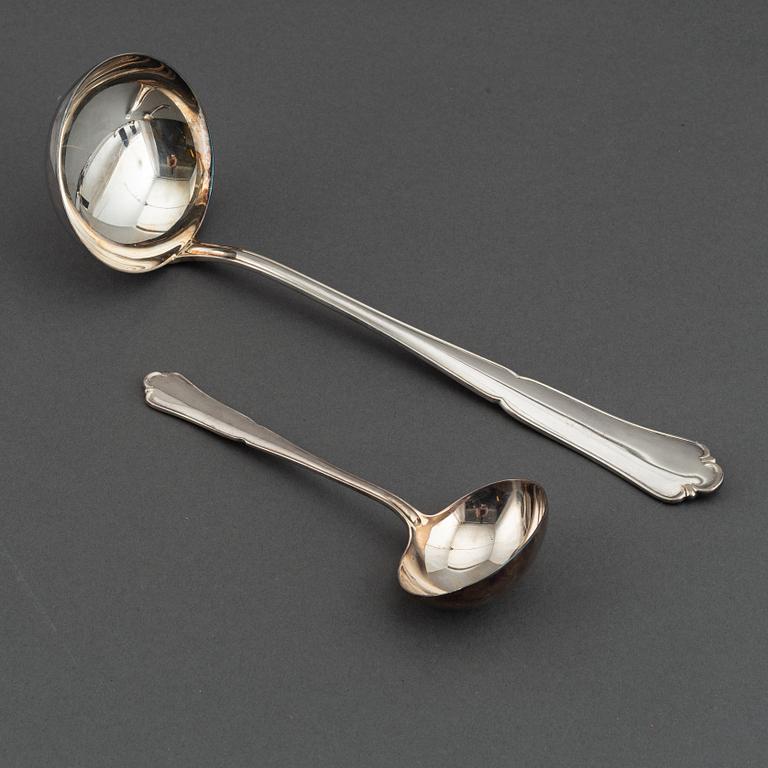 A german silver cutlery service, silver 800, including Bruckmann (68+ 24 pieces).