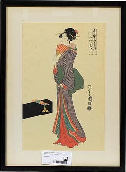 CHOBUNSAI EISHI, efter, färgträsnitt, Japan, 1900-tal.