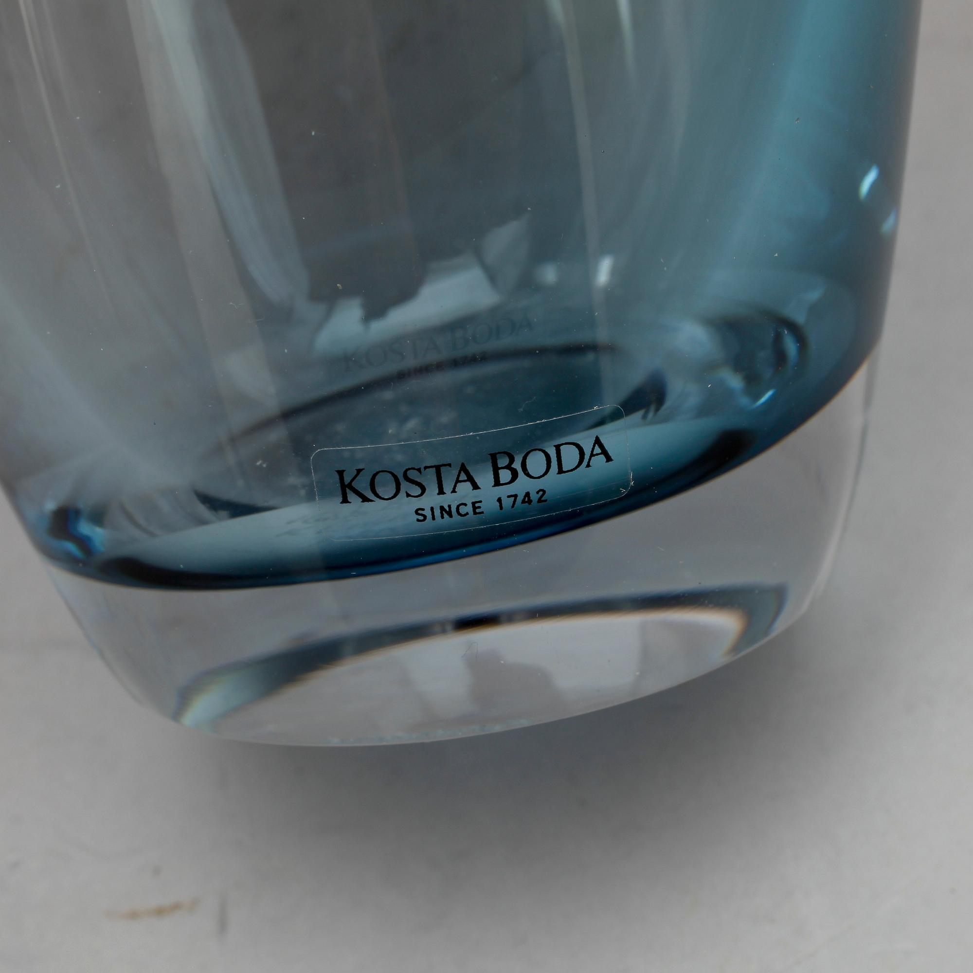 FLASKA, glas, Kjell Engman, Kosta Boda.