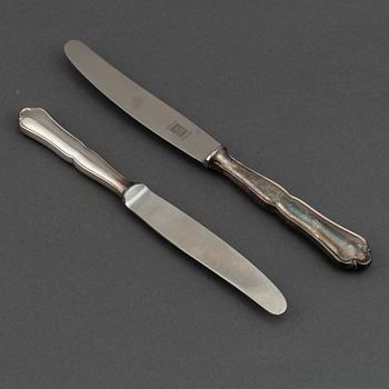 A german silver cutlery service, silver 800, including Bruckmann (68+ 24 pieces).