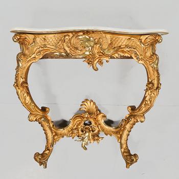 SPEGEL och KONSOLBORD, nyrokoko, 1800-talets slut.