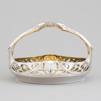 A Swedish Art Nouveau parcel-gilt basket, maker's mark CF Carlman, Stockholm 1906.