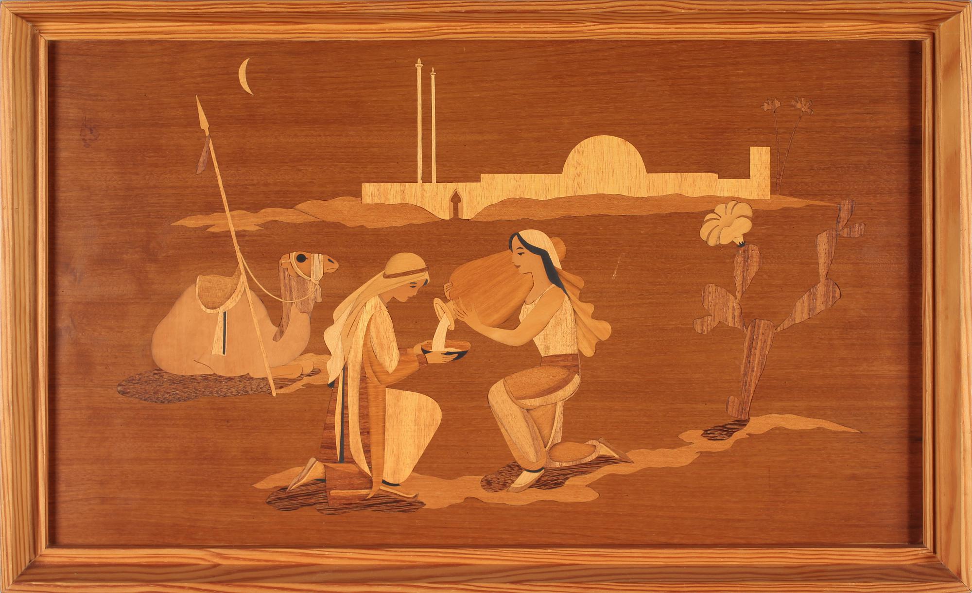 TAVLA, sannolikt Mjölby Intarsia, 1900-talets mitt.