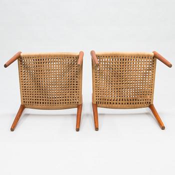 Niels Otto Møller, stolar, 6 st, modell 77, J.L. Møllers Møbelfabrik, Danmark, 1960-tal.