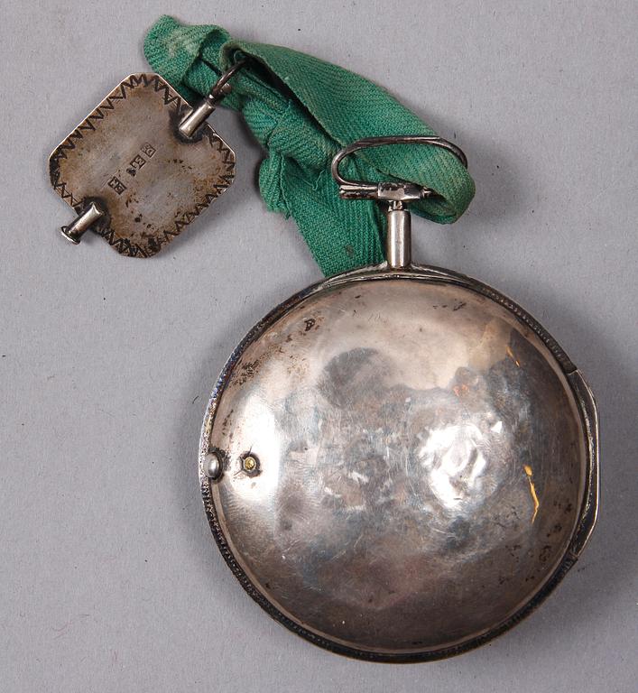 FICKUR, silver, John Ward, Fore Street London, sent 1700-tal.