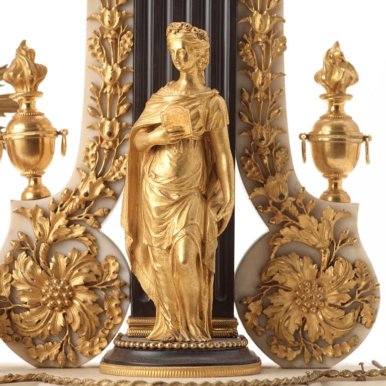 A Louis XVI 18th century mantel clock.