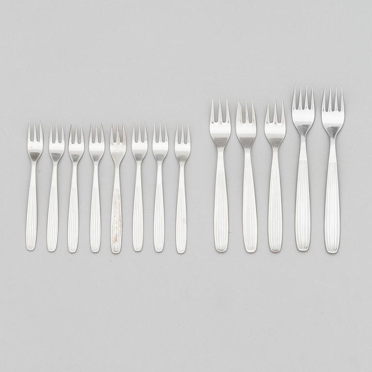Kaj Franck, bestickserie, 220 st, rostfritt stål, "Scandia", Hackman Sorsakoski. Formgiven 1952.