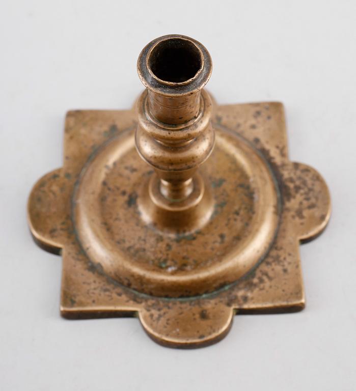 LJUSSTAKE, brons, 1600-/1700-tal.