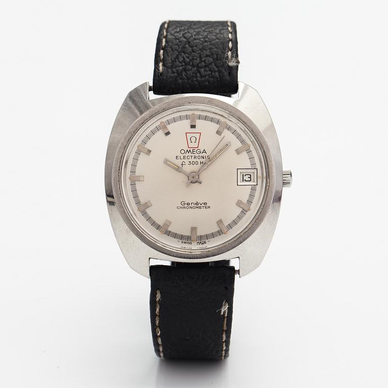 Omega, Electronic, 300 Hz, armbadnsur, 38 mm.