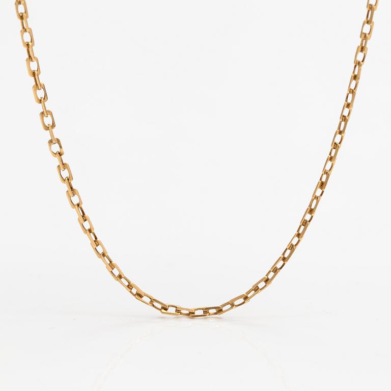 Kelloketju, 18K kultaa. Ruotsalainen tarkastusleima.