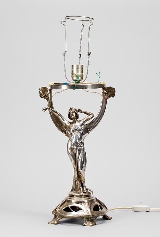 BORDSLAMPA, vitmetall, jugend, 1900-talets början.