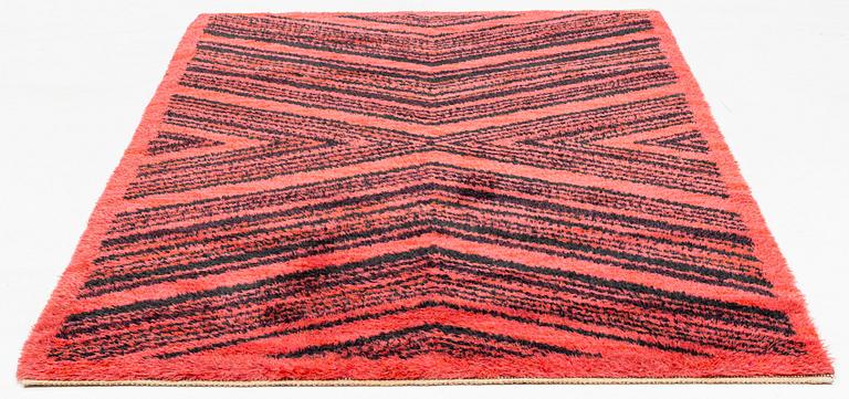 Barbro Nilsson, a carpet, "Tigerfällen", knotted pile, 260 x 154 cm, signed AB MMF BN.
