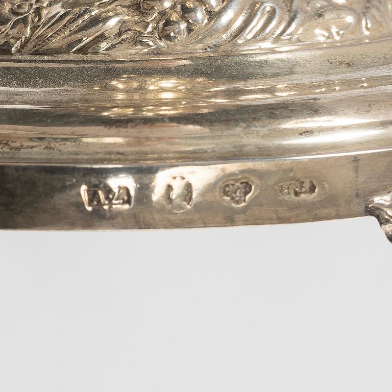 Adolf Zethelius, ljusstakar, ett par, silver, 1800-talets första hälft Stockholm.