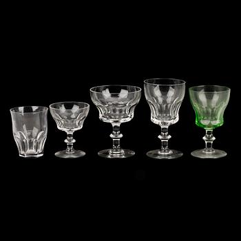 GLASSERVIS, 82 delar, möjligen Kosta, 1900-talets första hälft.