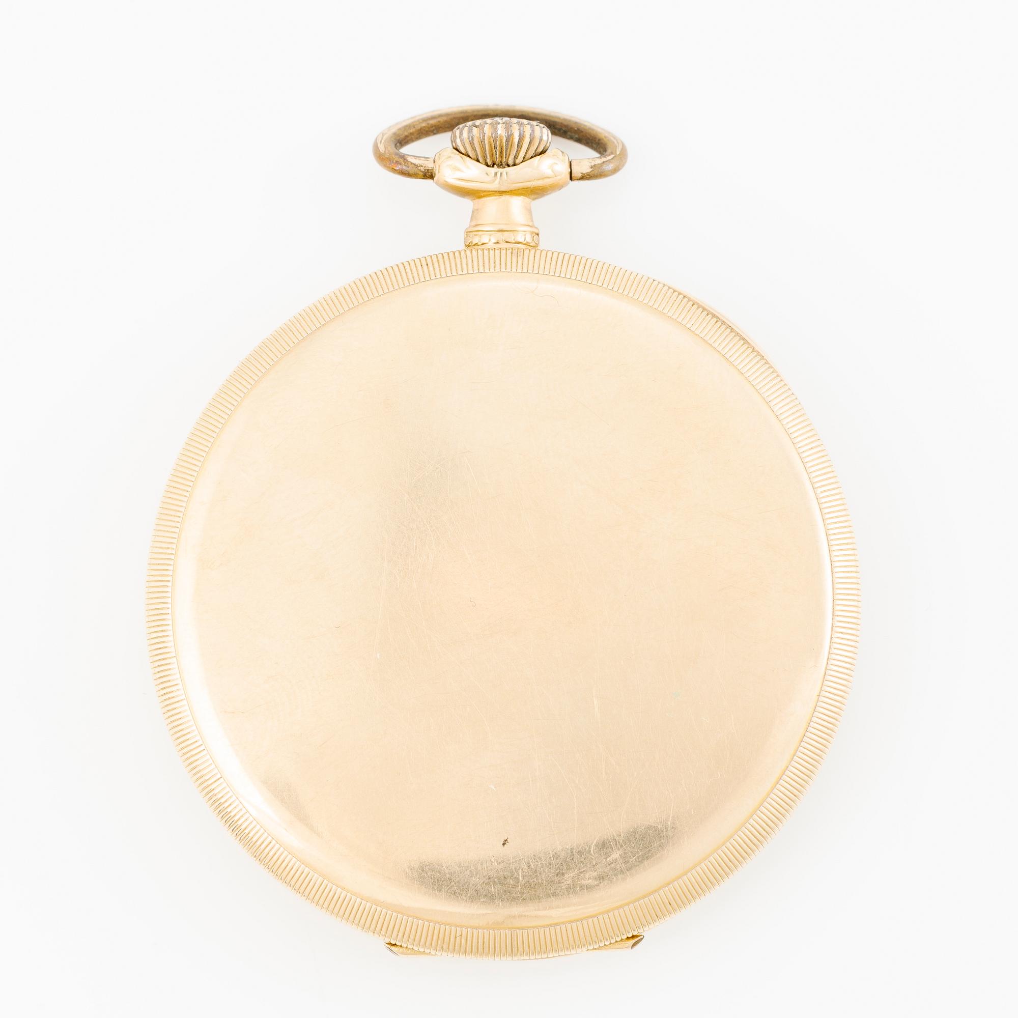 Fickur, urtavla av pärlemor, 14K guld, 48 mm.