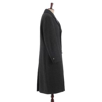 A.W. BAUER, a grey wool overcoat.