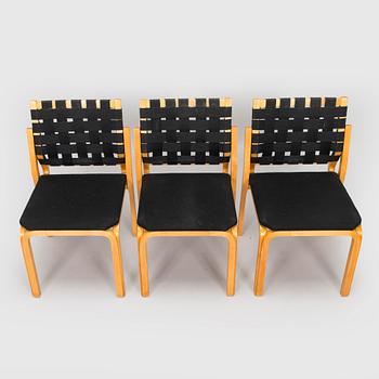 Alvar Aalto, stolar, 3 st, modell 612, Artek 1900-talets mitt.