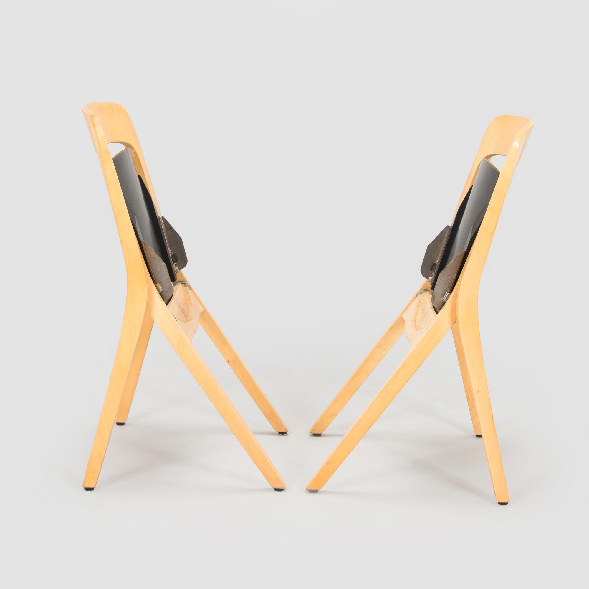 Carl-Johan Boman, a pairof  folding chairs, a pair "Boman", Wilh. Schauman furniture factory, Jyväskylä 1960s.