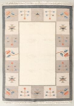 Flat-weave rölakan rug, approximately 230x170 cm.