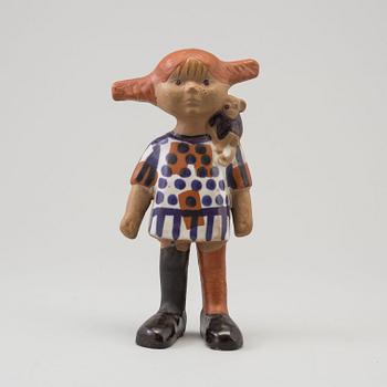 LISA LARSON, figur, stengods, "Pippi", Gustavsberg.