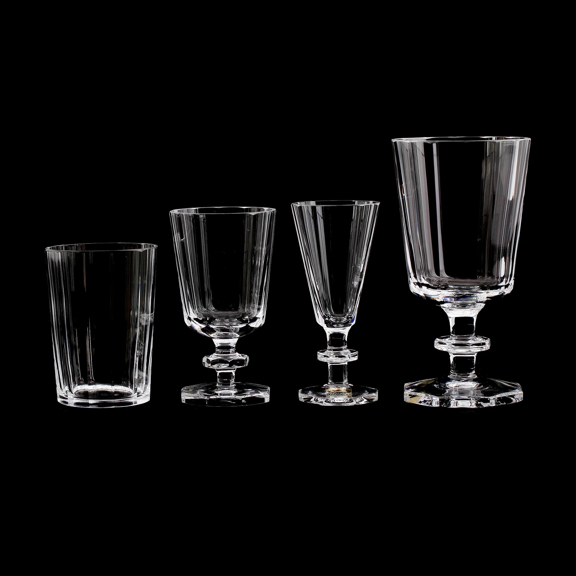 GLASSERVIS, 44 delar, "Karlberg", Elis Bergh, Kosta.