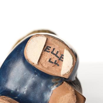 Lisa Larson, figurines 2 pcs, stoneware, polar bear from the Skansen series, and Pelle from Larson's children.