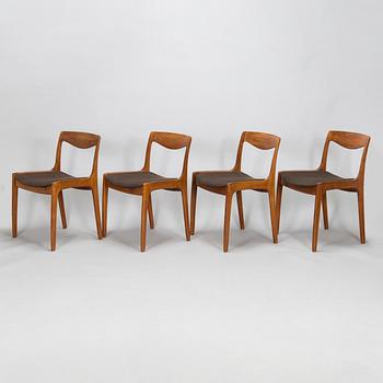 Vilhelm Wohlert, Four chairs for Poul Jeppesen, mid-20th century.